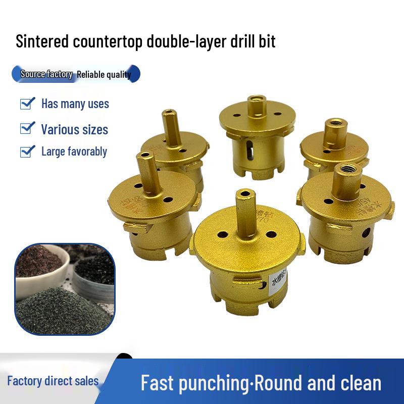 Sintered Diamond Chamfering Hole Saw Drill Bit for Quartz Stone and Sink Enlargement