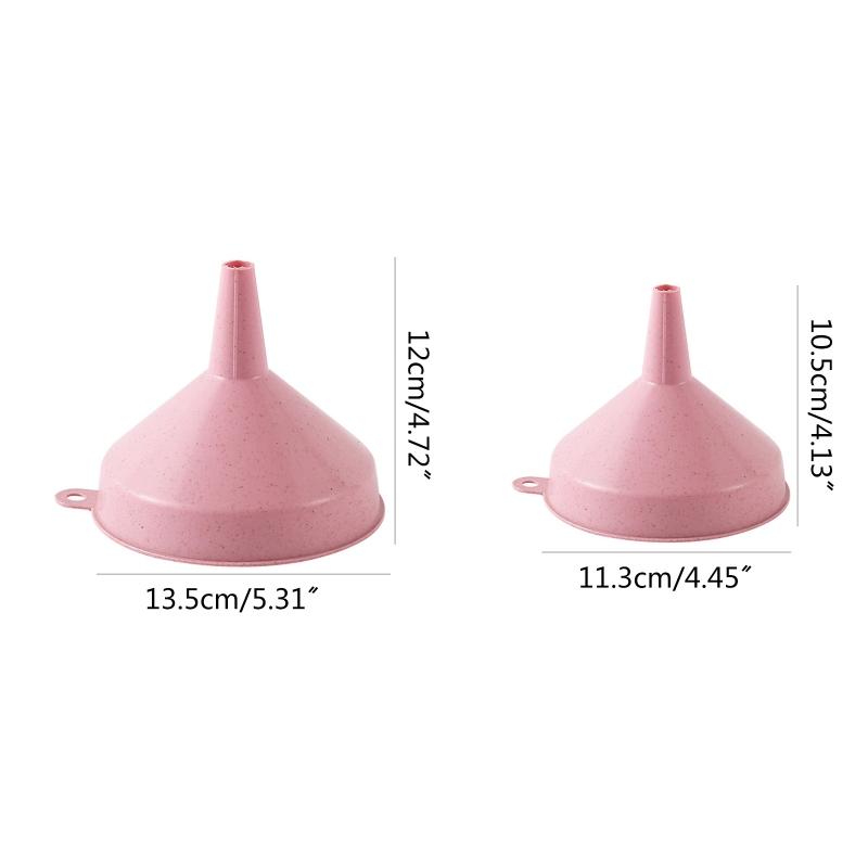 5 Pack Plastic Kitchen Funnel Liquid Funnel Oil Funnel for Filling Bottle with Oil Liquid Food Powder 2 Colors to Choose