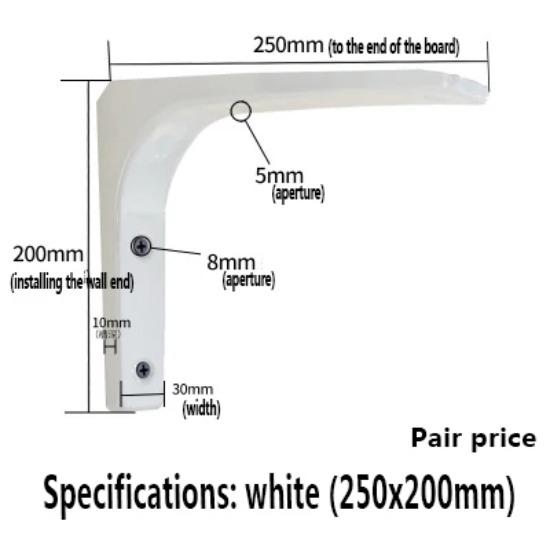 2 шт./лот настенная плавающая полка с распоркой, декоративные кронштейны для полок, 75-400 мм L-образный металлический угловой кронштейн для полки