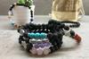 Lava Stone Tribal Bracelet with Rock Quartz