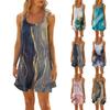 Women's Summer Fashion Beach Casual Gradient Print Sleeveless Hanging Neck Dresses