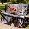 1 шт. Пледа из фланели Zootopia для улицы, мягкий, уютный, теплый, для всех сезонов, можно стирать в машине,