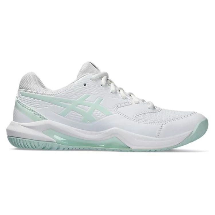 Asics Широкие белые бледно-голубые женские кроссовки Gel Dedicate 8 1042A235-102