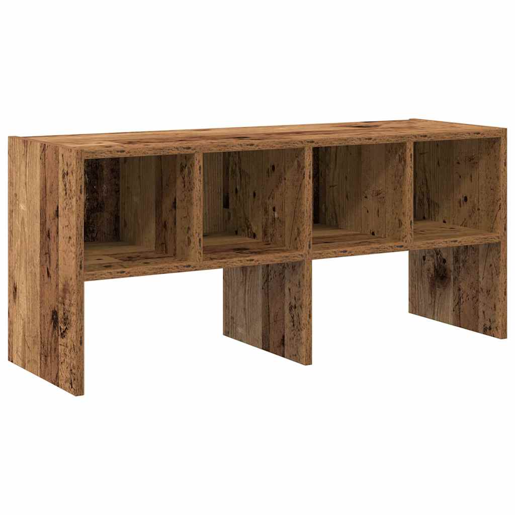 Stackable Shoe Rack Vintage Wood Look 89.5 x 30 x 40 cm
