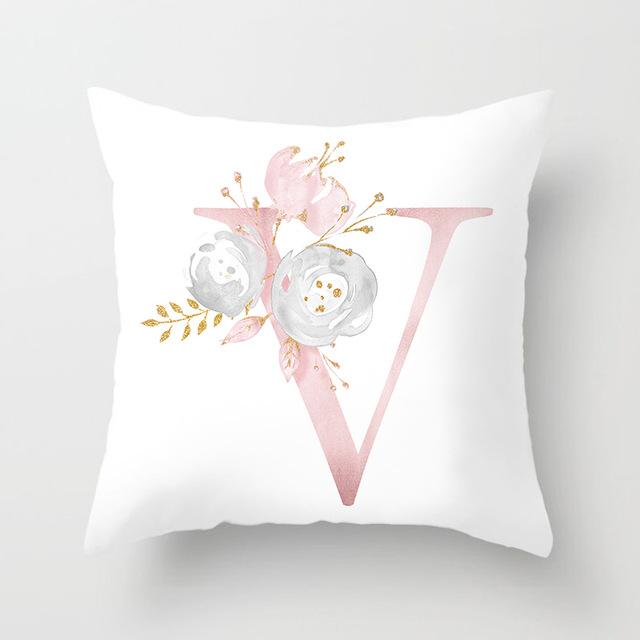 26 Letters Cushion Cover Letter Home Decorative Pillowcase Polyester Throw Pillow Case Cushion Cover For Sofa Almohada Hot Zt25