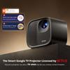 ETOE E3 Pro Smart LED Projector - Native 1080P, 600 ANSI Lumens, Built-in Google TV, Auto Focus & Keystone, Dual 10W Speakers