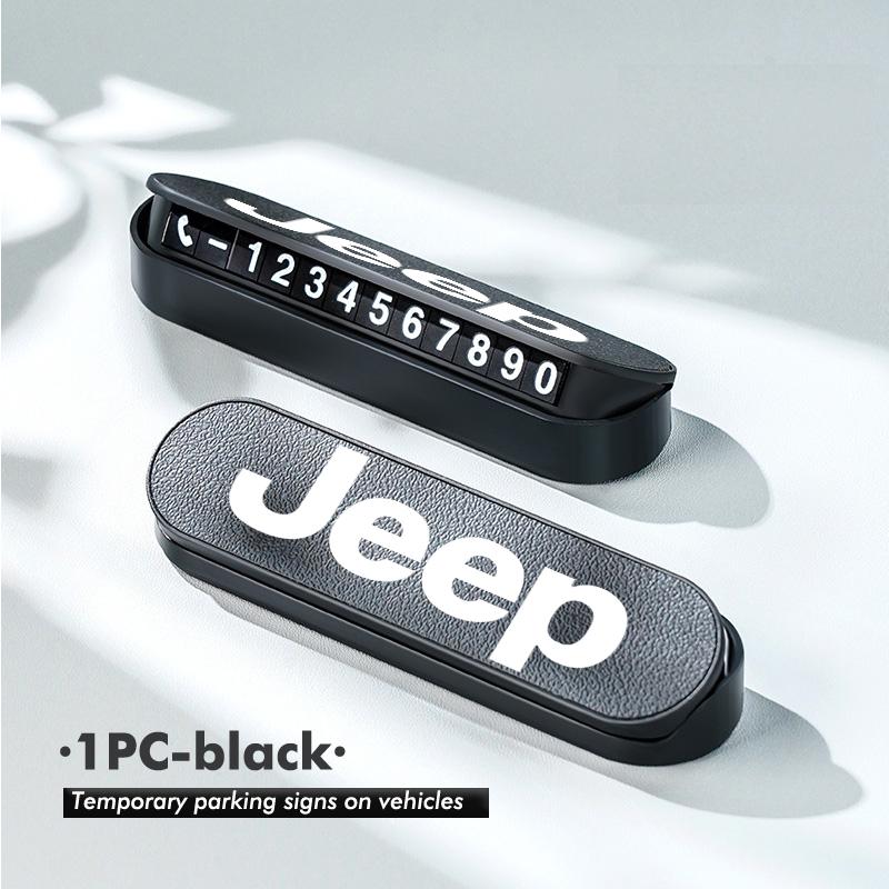 AJW7 Для автомобиля Jeep Временный знак с номером телефона для парковки Аксессуары для украшения салона автомобиля Cherokee Patriot Liberty Wrangler JK
