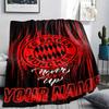 1PC Custom Name Bayern Munich Patterned Flannel Blanket Suitable For All Seasons for Home Decor Warmth and Comfort Gifts Holiday Present