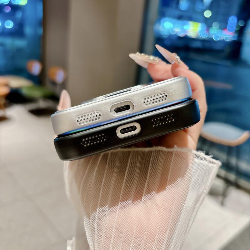 Для MagSafe Магнитный Однотонный Матовый Мягкий ТПУ + ПК Держатель Чехол для Телефона Для iPhone 17 Pro Max 15 13 12 14 16 Pro Max Задняя Крышка