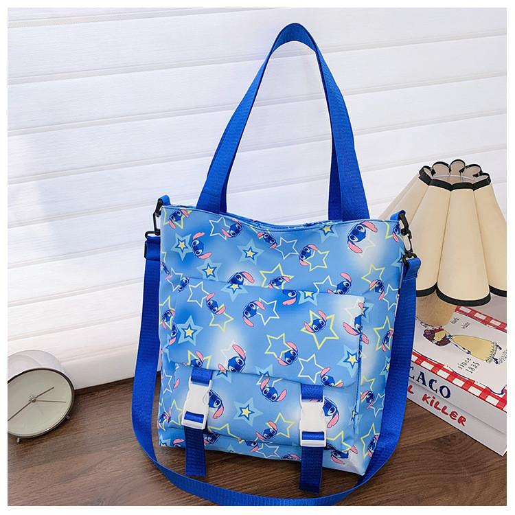 Lilo Stitch Girls School Bag With Nylon Material Kid Casual Shoulder Pack For Daily Use