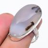 Natural Tube Agate Gemstone 925 Sterling Silver Jewelry Ring Size 9 l3G42