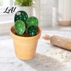 Kitchen Utensil Gift Set 4Pcs Flower Measuring Spoons Set Ceramic Nesting Cups