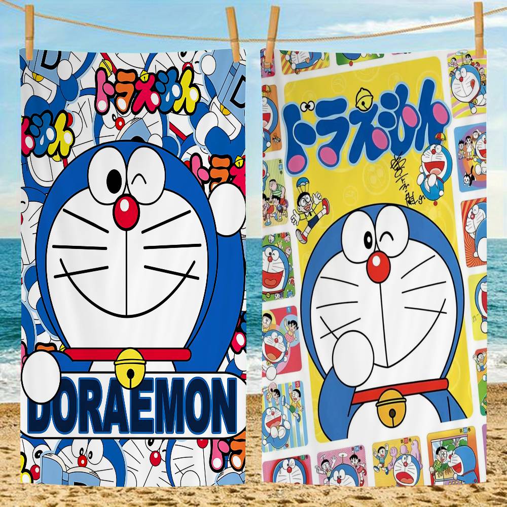 Cartoon D-Doraemons Anime Beach Swimming Towel Soft Absorbent Washcloth Children's Gifts for Kids Travel Camping Gym