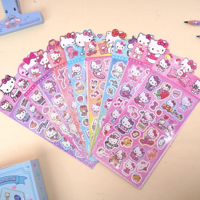 10/20 Наклеек Милые   Наклейки Sanrio Лазерные Мультяшные Девочка Детский Подарок Наклейки Скрапбукинг Канцелярские Товары  Игрушки