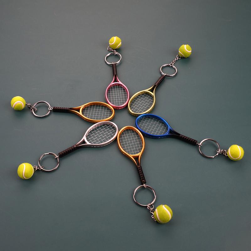 Милая спортивная мини-теннисная ракетка, кулон, брелок для ключей, аксессуары, подарки