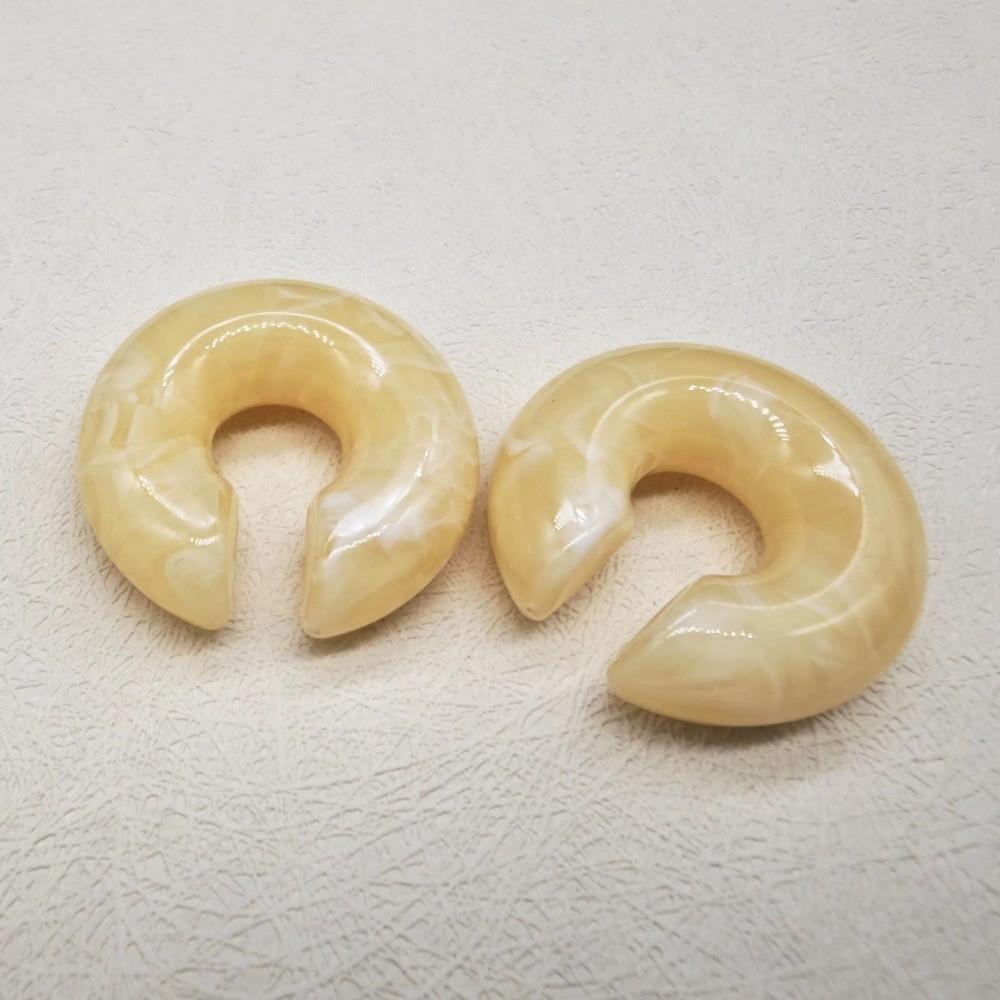 Resin C Shape Ear Cuff Acrylic No Piercing Earrings Simple Design Ear Clip Earrings Daily Wear