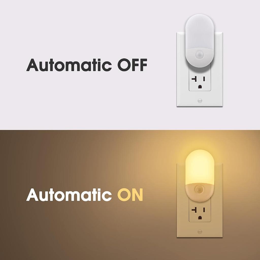 L LOHAS LED Night Lights Plug into Wall, [2 Pack] LED Dimmable Night Light