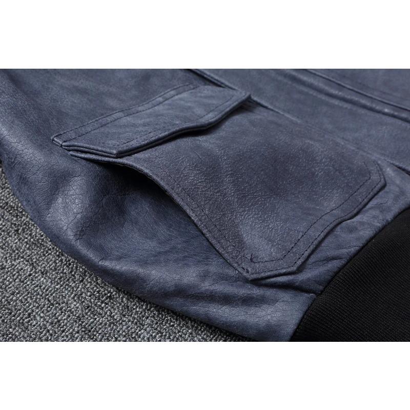 Китайский размер, натуральная кожаная куртка для мужчин, настоящая воловья кожа, военный летный костюм A2, вышитые пилотские пальто, мужская авиационная одежда, осень