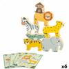 Building Game + Figures Woomax Animals 16 Pieces 7 X 7 X 1.5 Cm (6 Units)