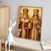 Набор для алмазной живописи DIY 5D Полный Алмаз Религиозный Византийский Король Королева Портрет Поделки для Украшения Стены Дома