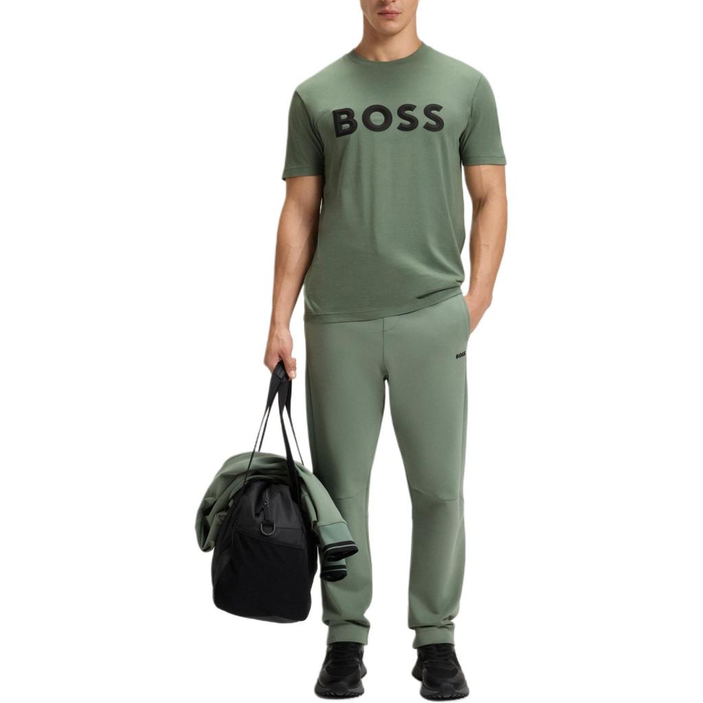 HUGO BOSS T-Shirts Men's Green Crew Neck Moderate 50548411-358