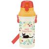 Children's Water Bottle, 480ml, Direct Drinking, Plastic, One-Touch Operation, Dishwasher Safe, Made In Japan, Studio Ghibli Kiki's Delivery Se