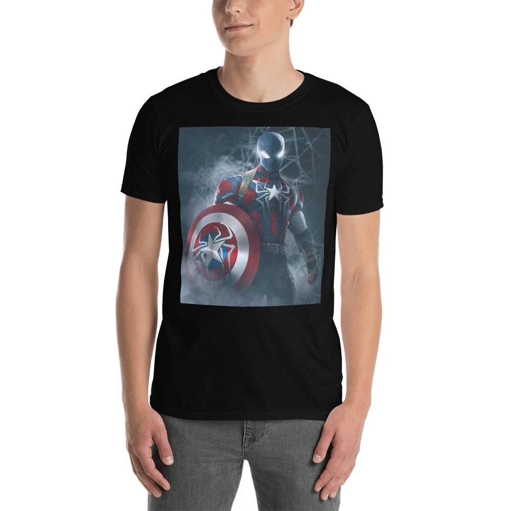 superhero action movie stars blend fantastic garphic Short-Sleeve Unisex T-Shirt