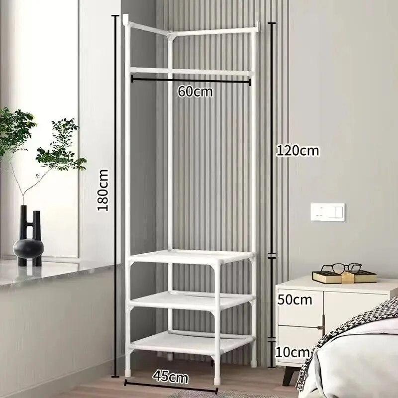 2/3-слойная угловая вешалка для одежды, многофункциональная напольная вешалка для одежды, съемная металлическая полка для хранения одежды, шкаф