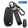 Genuine Leather Flip Key Cover For Ford Focus Fiesta Mondeo Kuga C-Max S-Max Galaxy Transit EcoSport Fob Protective Shell