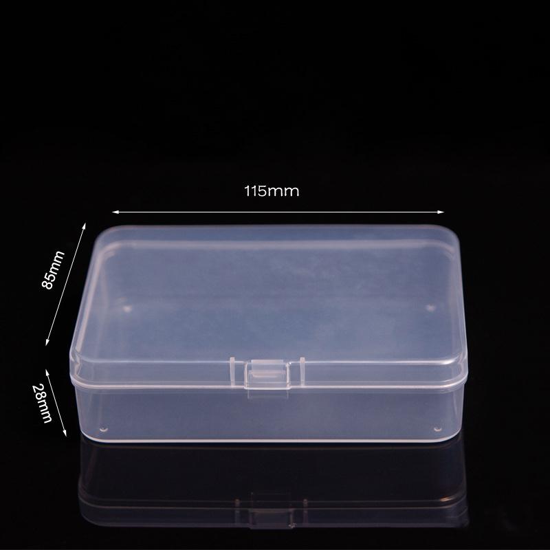2pcs Mini Plastic Box Rectangular Box Translucent Box Packing Box Storage Box Dustproof Strong Jewelry Storage Container