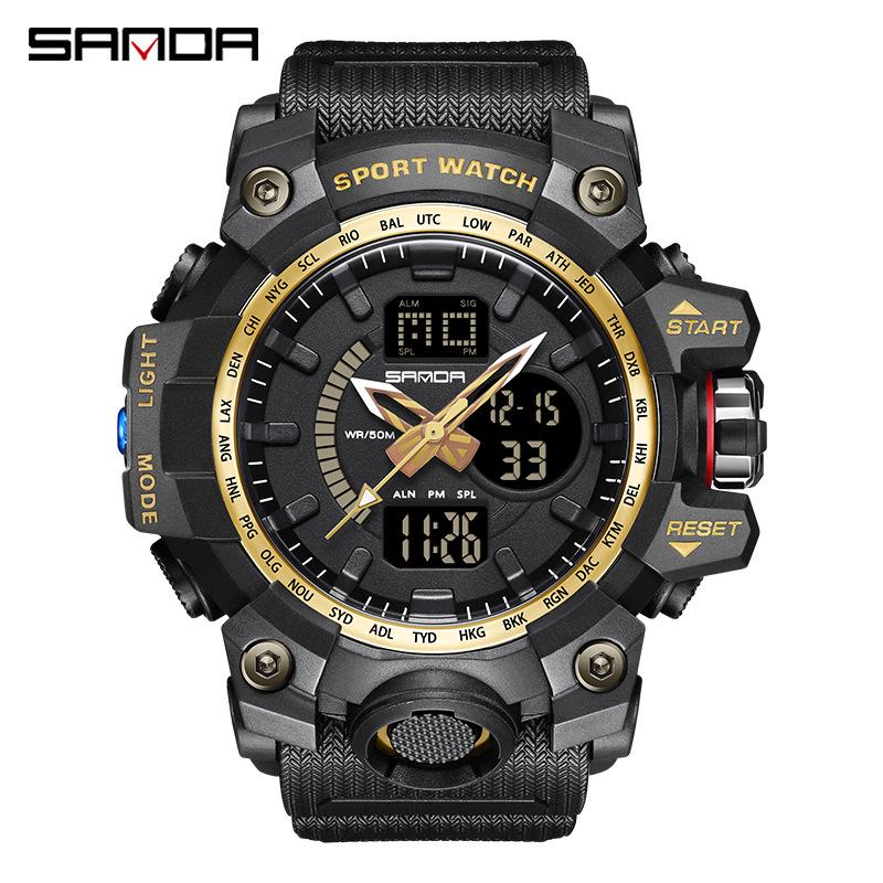 Sanda Korean Trend Multifunctional Luminous Waterproof Watch for Teens & Adults