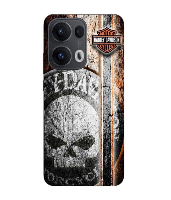 Чехол Maniacase для Oppo Reno 13 Pro 5G Harley Davidson винтажный череп