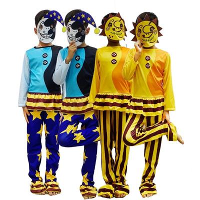 Хэллоуинский детский комбинезонный костюм, детский костюм клоуна-солнца, костюм клоуна-луны, детский костюм для выступления