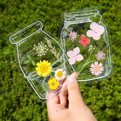 20 шт. Прозрачные закладки для книг из сухоцветов своими руками, набор для изготовления закладок из прессованных цветов для женщин