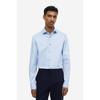 H M sliM Fit preMiuM Cotton sHirt ligHt Blue 0395127042