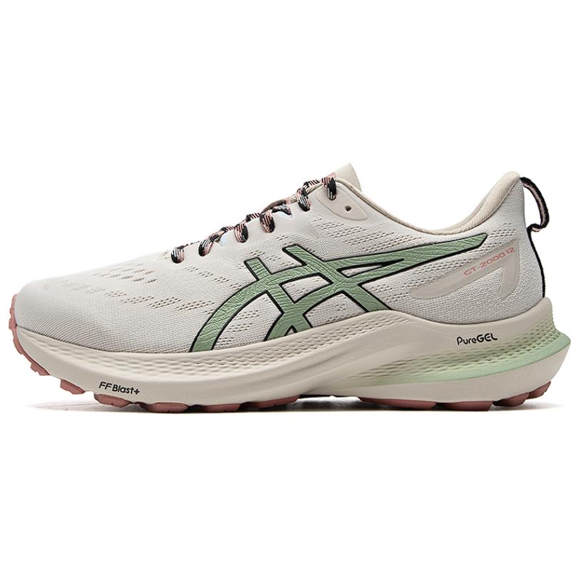 Asics GT 2000 12 TR Nature Bathing — Кремово-зеленые женские кроссовки Pink Rose-Rouge 1012B587-250