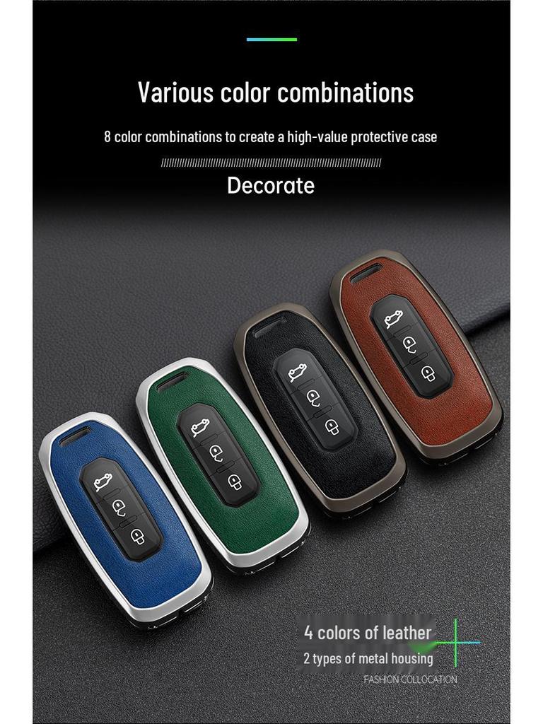 Jiangling Yuhu 7 Key Case: Fits Yusheng S350/S330, Transit, New Baodian - Metal Shell for Men