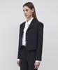 Ckusun Wool Blend Crop Jacket - Black
