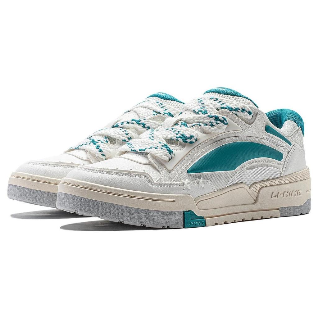 Li Ning Journey V2 Versatile Retro Skate Shoes Thick Sole Height Increasing Bread Shoes Non-Slip Wear-Resistant Lightweight Low-Top AGCT137-1