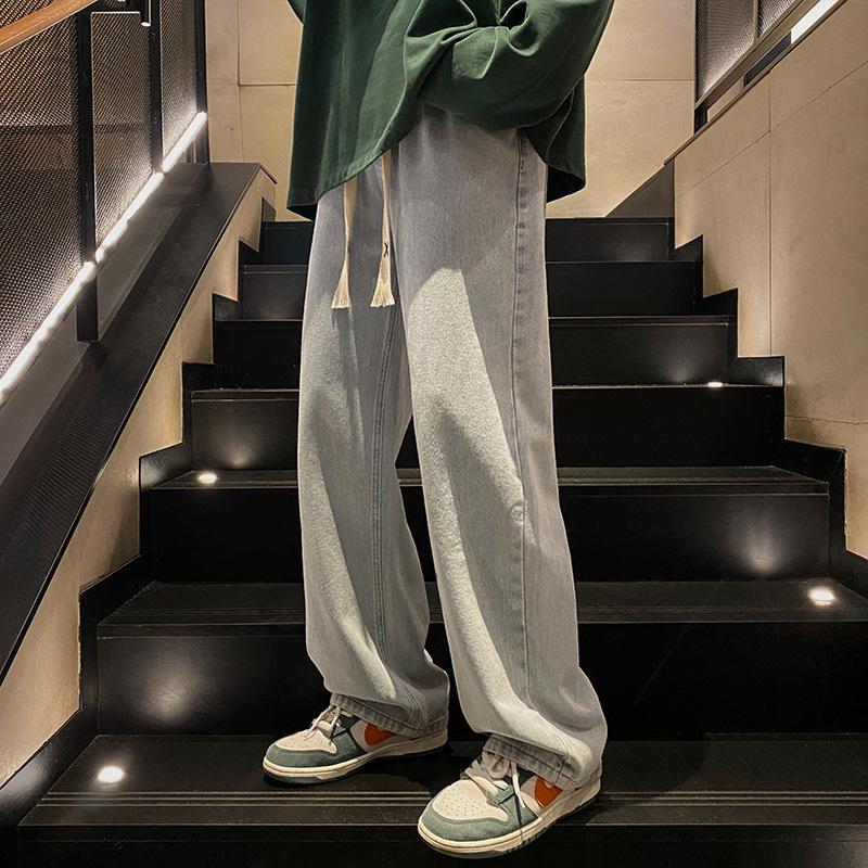 Мужские джинсы прямого кроя в стиле ретро — универсальные повседневные брюки на весну и осень