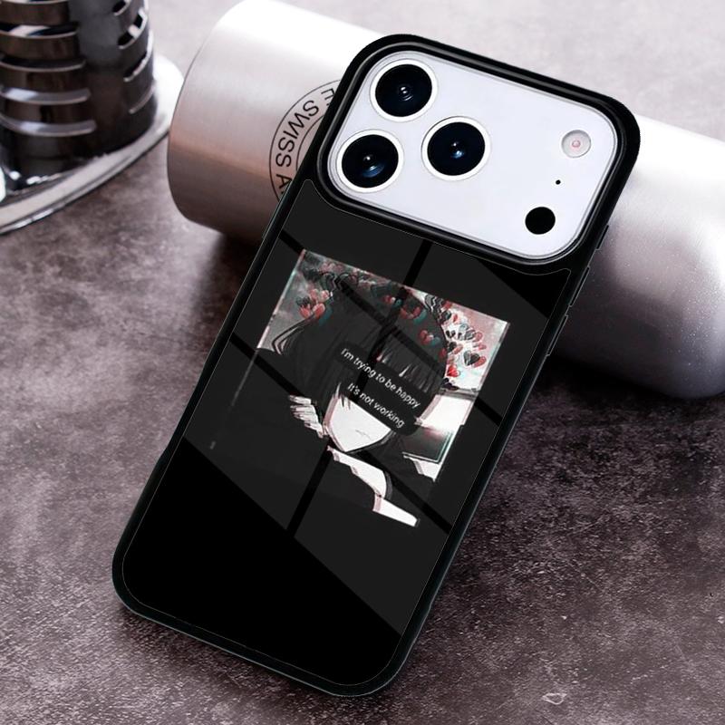 Чехол для телефона с грустной аниме-девушкой для iPhone 17, 16e, 15, 14, 13, 12, 11, Mini, Pro, MAX, мягкий силиконовый чехол
