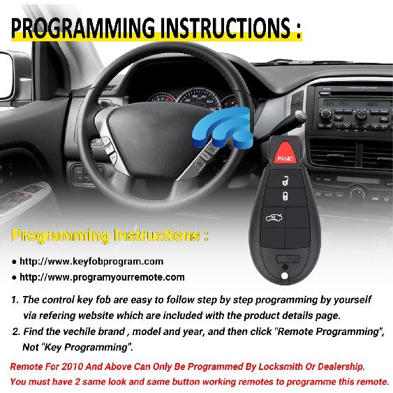 Key Fob Entry Remote Control Key Compatible with Chrysler 300, Dodge Charger, Dodge Challenger, Dodge Magnum, Replacement for M3N5WY783X IYZ-C01C, 4