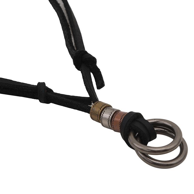 Мужской кожаный шнур зеленого античного цвета, кулон, ювелирное изделие, круг из воловьей кожи, ожерелье