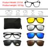 6 In 1 Polarized Sunglasses Men Women Magnetic Clip On Glasses  Optical Prescription Eyeglass Frames Magnet Clips