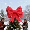 Банты для рождественской елки Большое украшение Лента Орнамент Бант Верхушка для елки Для дома Улицы Фермерского дома Стена В помещении Поделки