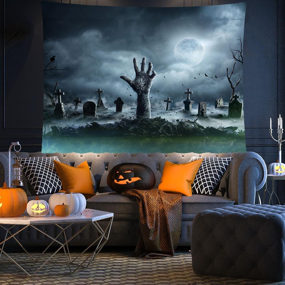 Новый фон для вечеринки в стиле ужасов на Хэллоуин, украшение на ночь ужасов, баннер, подвесная ткань, атмосфера, ткань, украшение для дома