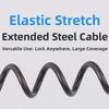1.5m Retractable Steel Cable Security For Lock with 4-Digit Resettable Combination for Bike Luggage Suitcase Gear