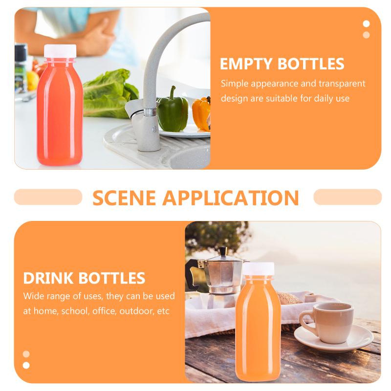 10Pcs 300ml Multi-Function Juice Juice Transparent Water Bottles Travel Water Leakproof Juice Transparent Water Bottles