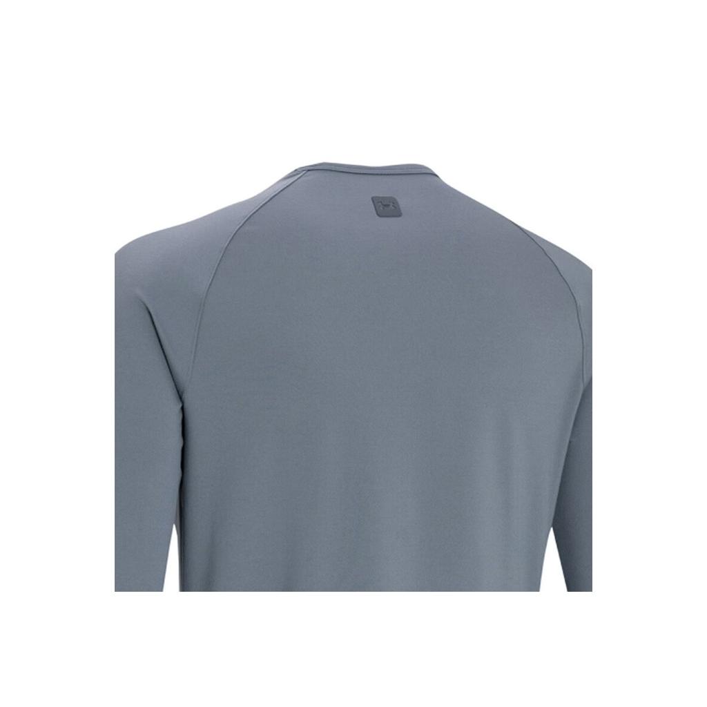Under Armour Solid Color Crew Neck Long Sleeve Training T-Shirt Men Tops Grey 1378989-002