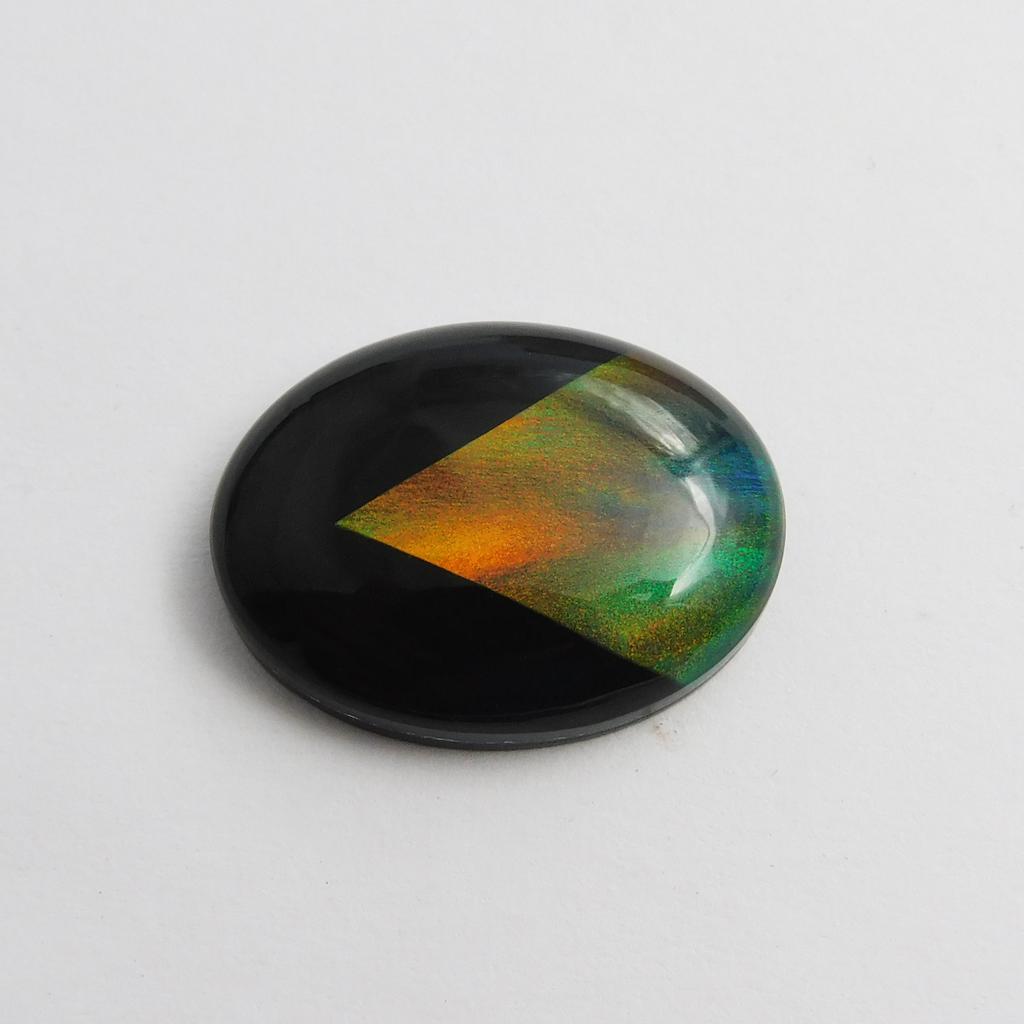 Lab-Created Opal Loose Gemstone Multi-Color Doublet Oval Cut 19.05 ct Earing Size for Jewelry Making